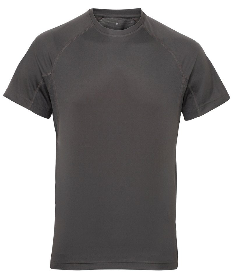 Tridri Panelled Tech Tee in Charcoal by TriDri — Custom branded clothing by Print Press, featuring premium embroidery produced in our specialist print lab in the UK.