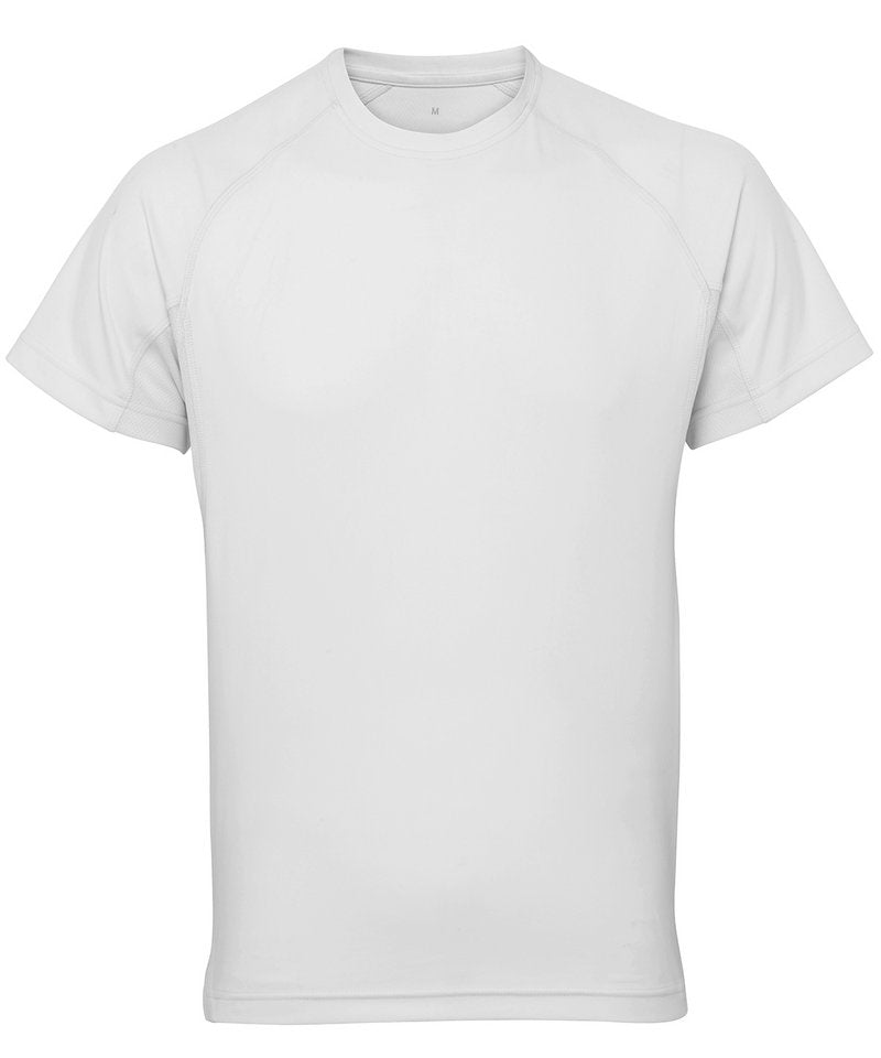 Tridri Panelled Tech Tee in White by TriDri — Custom branded clothing by Print Press, featuring premium embroidery produced in our specialist print lab in the UK.