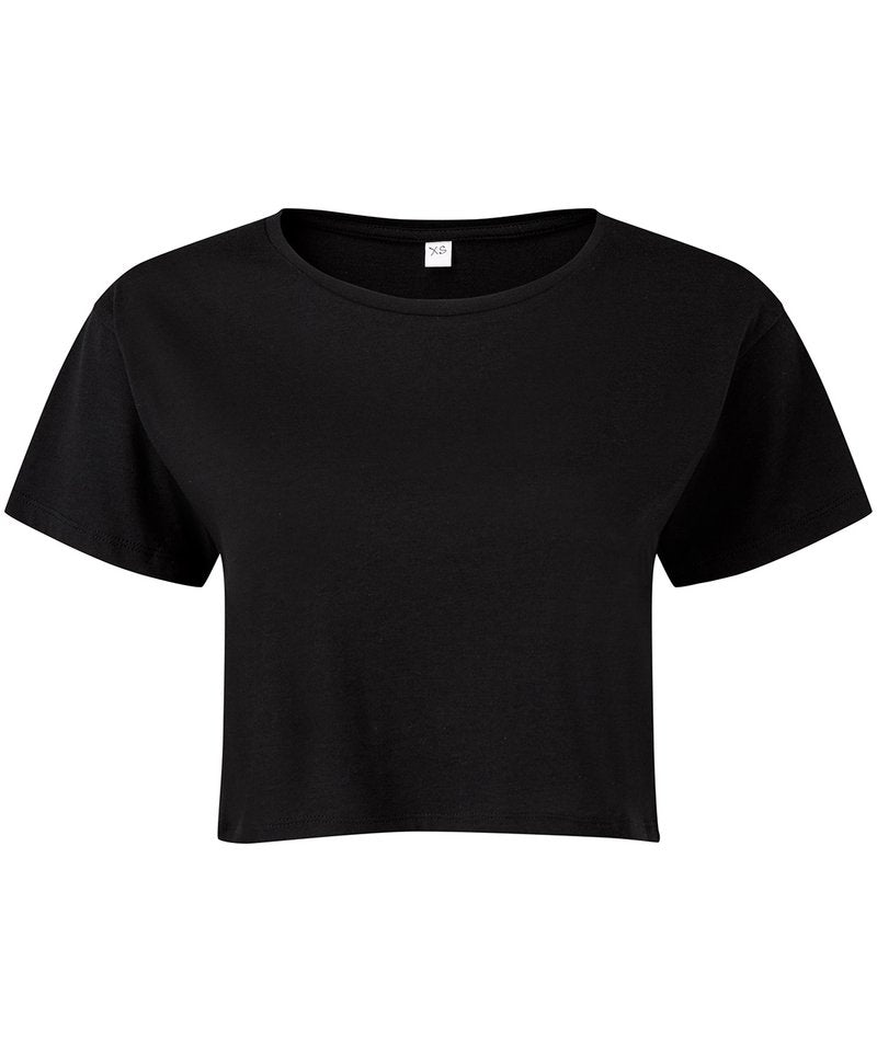 Women's Tridri Crop Top in Black by TriDri — Custom branded clothing by Print Press, featuring premium embroidery produced in our specialist print lab in the UK.