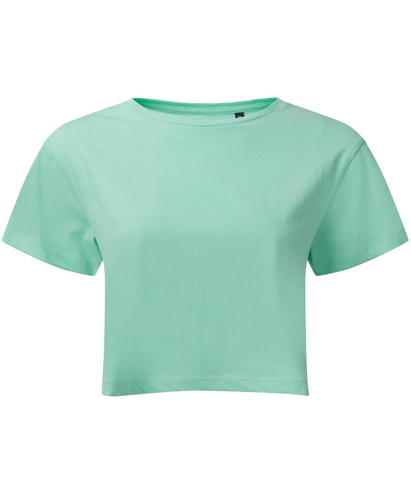 Women's Tridri Crop Top in Peppermint by TriDri — Custom branded clothing by Print Press, featuring premium embroidery produced in our specialist print lab in the UK.
