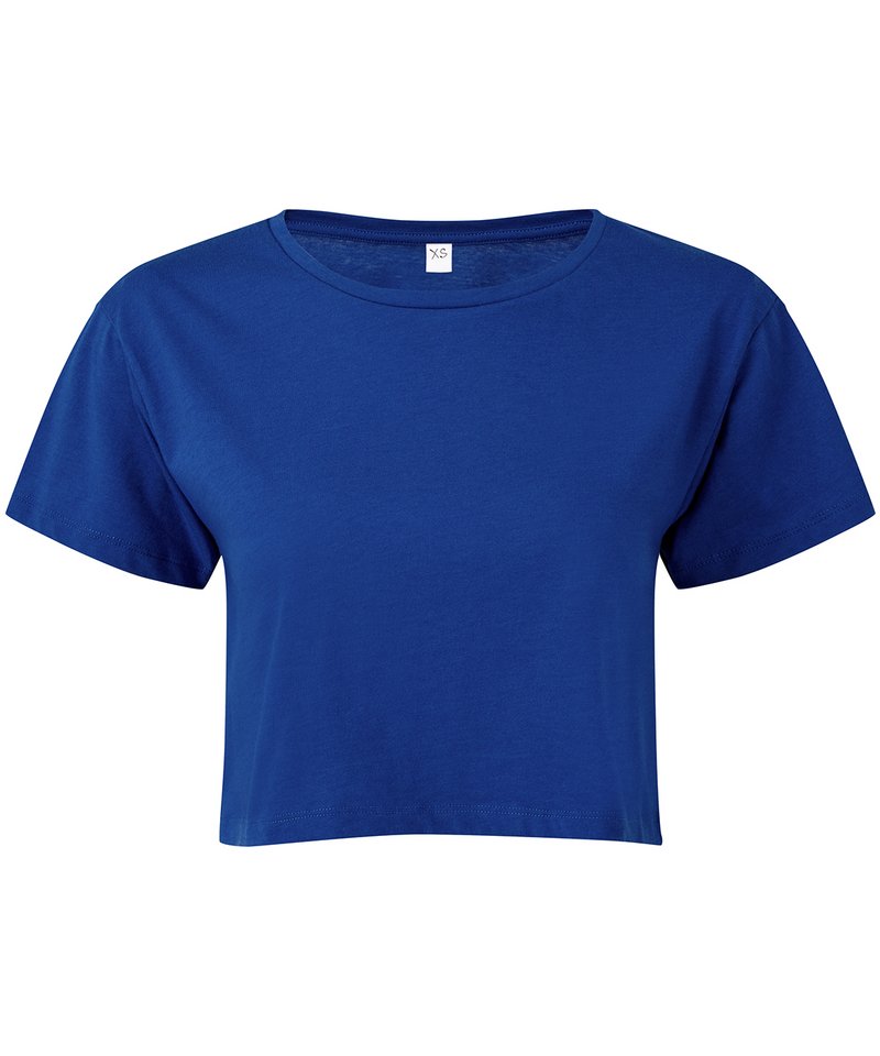 Women's Tridri Crop Top in Royal by TriDri — Custom branded clothing by Print Press, featuring premium embroidery produced in our specialist print lab in the UK.
