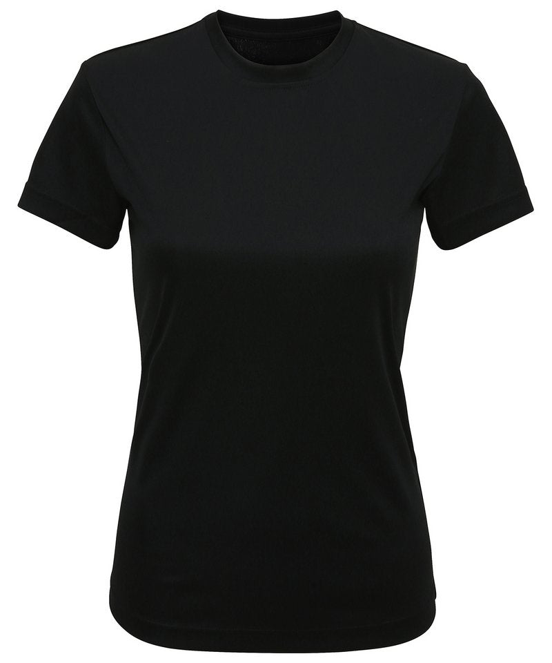 Women's Tridri Performance T-Shirt in Black by TriDri — Custom branded clothing by Print Press, featuring premium embroidery produced in our specialist print lab in the UK.