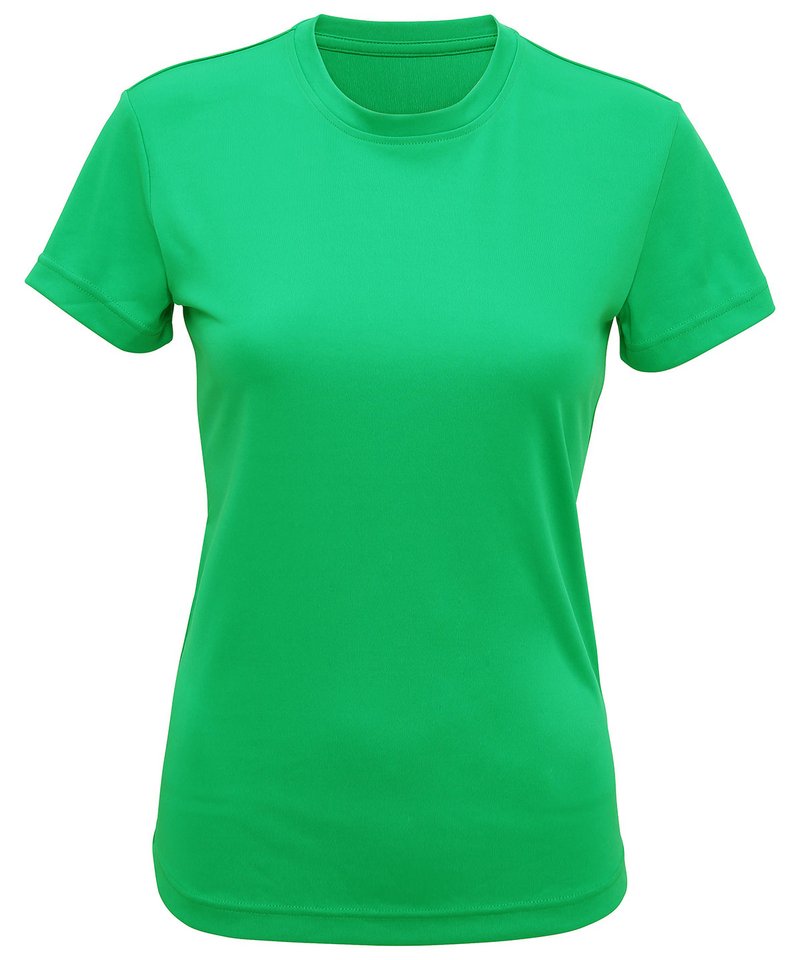 Women's Tridri Performance T-Shirt in Bright Kelly by TriDri — Custom branded clothing by Print Press, featuring premium embroidery produced in our specialist print lab in the UK.