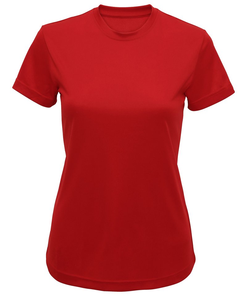 Women's Tridri Performance T-Shirt in Fire Red by TriDri — Custom branded clothing by Print Press, featuring premium embroidery produced in our specialist print lab in the UK.