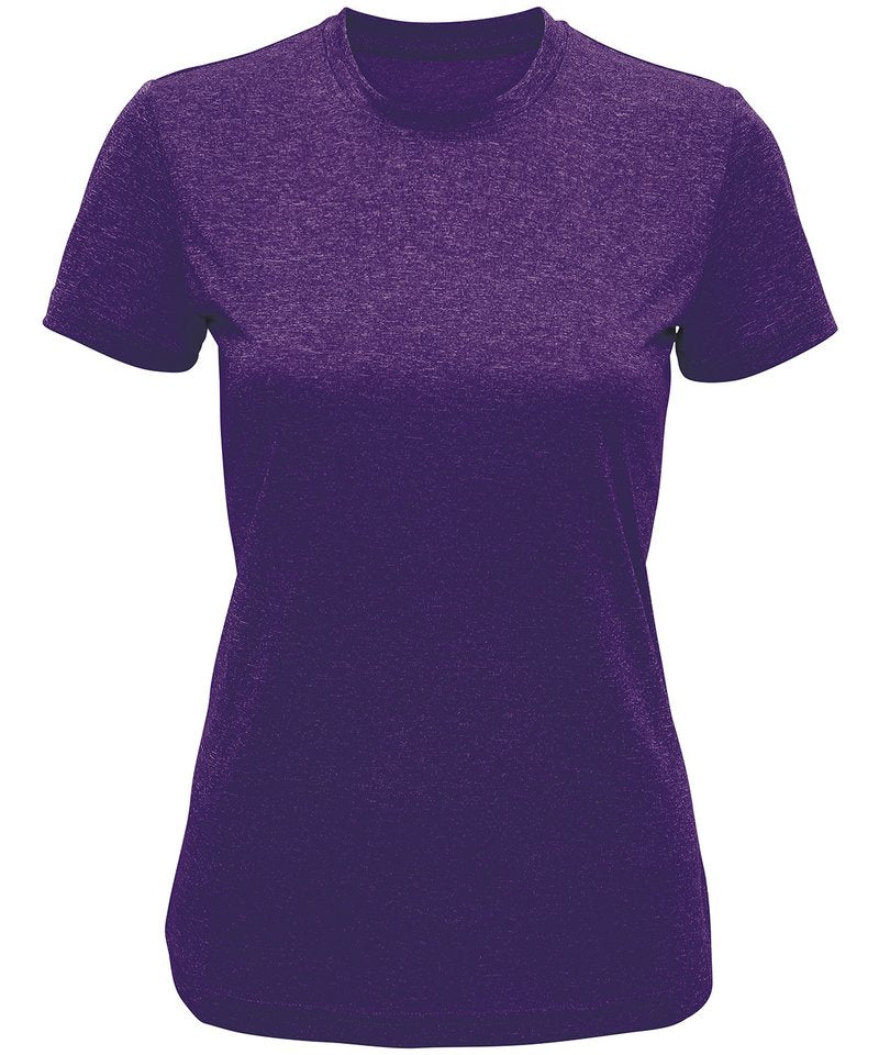 Women's Tridri Performance T-Shirt in Purple Melange by TriDri — Custom branded clothing by Print Press, featuring premium embroidery produced in our specialist print lab in the UK.