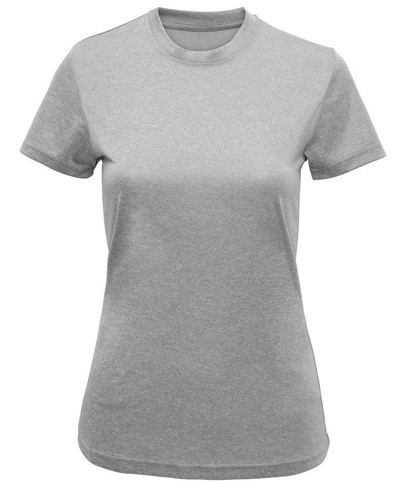 Women's Tridri Performance T-Shirt in Silver Melange by TriDri — Custom branded clothing by Print Press, featuring premium embroidery produced in our specialist print lab in the UK.