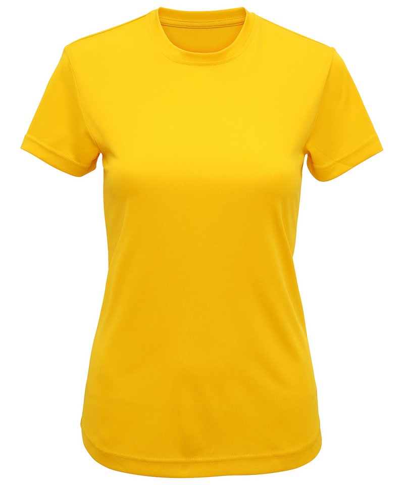 Women's Tridri Performance T-Shirt in Sun Yellow by TriDri — Custom branded clothing by Print Press, featuring premium embroidery produced in our specialist print lab in the UK.