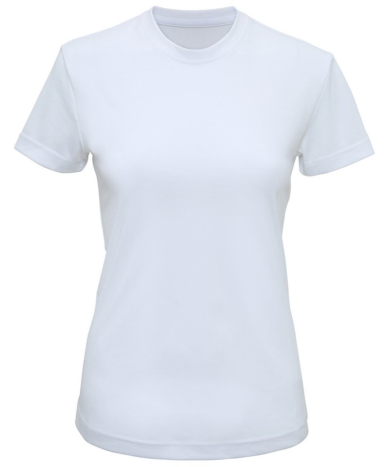 Women's Tridri Performance T-Shirt in White by TriDri — Custom branded clothing by Print Press, featuring premium embroidery produced in our specialist print lab in the UK.