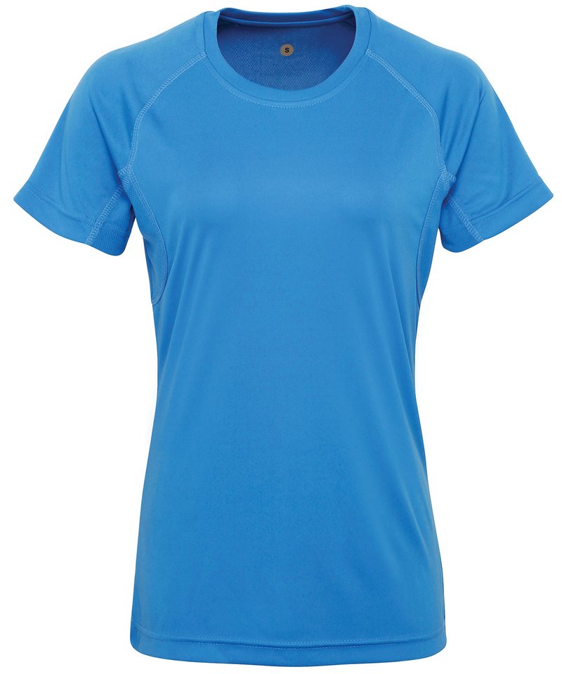 Women's Tridri Panelled Tech Tee in by TriDri — Custom branded clothing by Print Press, featuring premium embroidery produced in our specialist print lab in the UK.