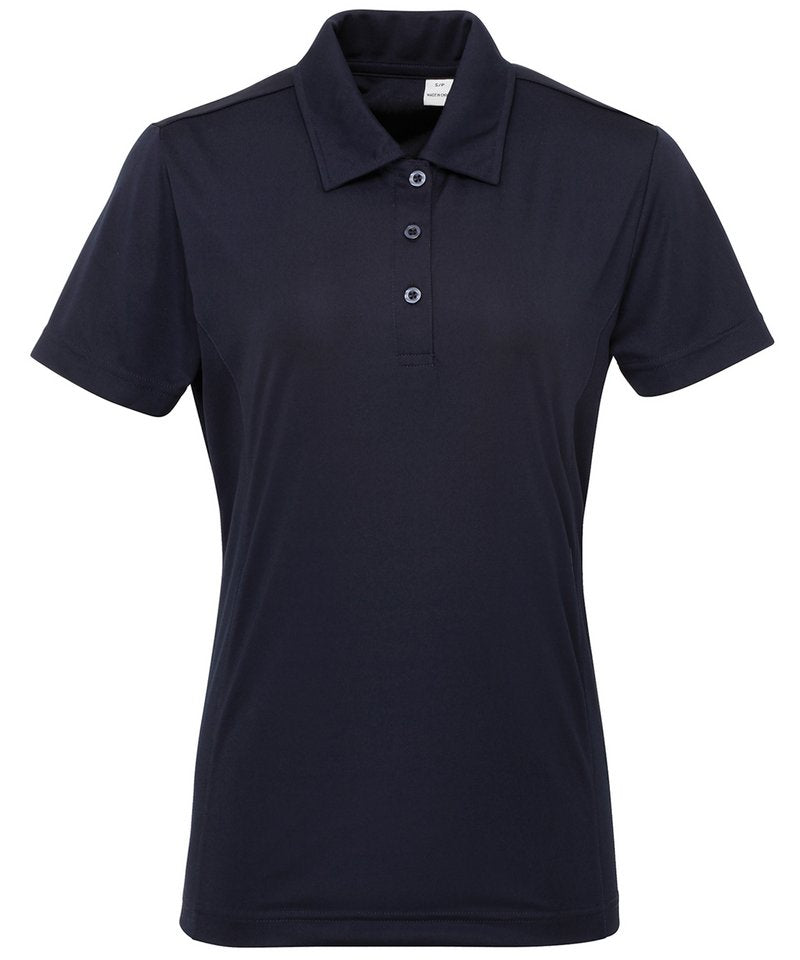 Women's Tridri Panelled Polo in French Navy by TriDri — Custom branded clothing by Print Press, featuring premium embroidery produced in our specialist print lab in the UK.