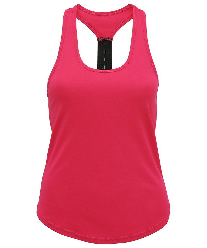 Women's Tridri Performance Strap Back Vest in Hot Pink by TriDri — Custom branded clothing by Print Press, featuring premium embroidery produced in our specialist print lab in the UK.
