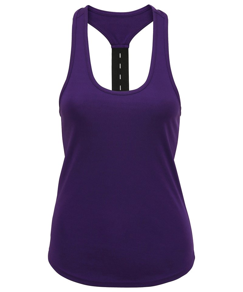 Women's Tridri Performance Strap Back Vest in Purple by TriDri — Custom branded clothing by Print Press, featuring premium embroidery produced in our specialist print lab in the UK.