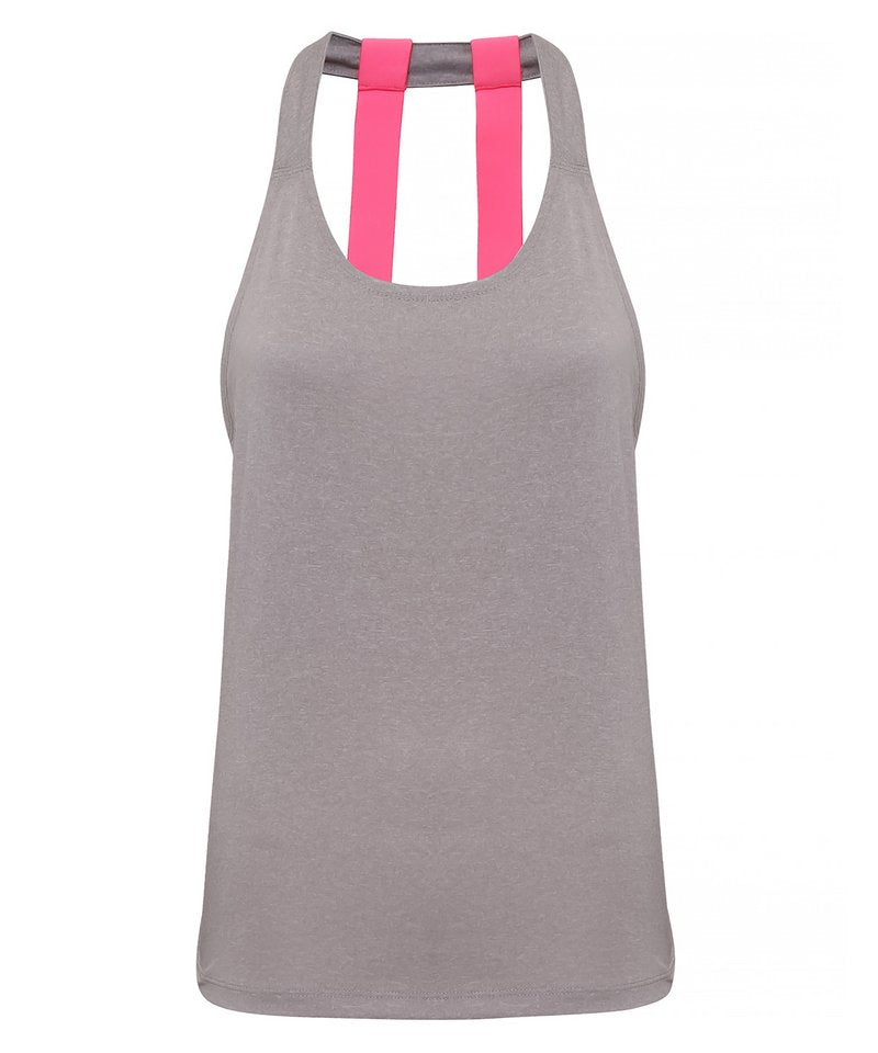 Women's Tridri Double Strap Back Vest in by TriDri — Custom branded clothing by Print Press, featuring premium embroidery produced in our specialist print lab in the UK.