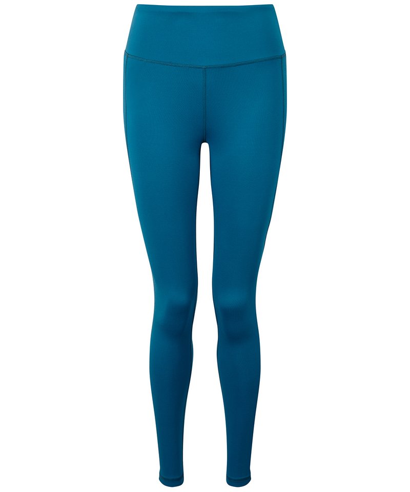 Women's Tridri Performance Leggings in Azure Blue by TriDri — Custom branded clothing by Print Press, featuring premium embroidery produced in our specialist print lab in the UK.