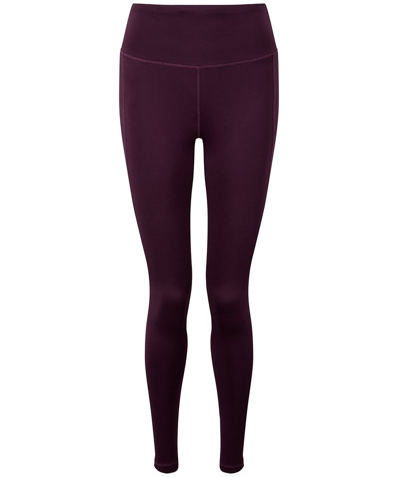 Women's Tridri Performance Leggings in Mulberry by TriDri — Custom branded clothing by Print Press, featuring premium embroidery produced in our specialist print lab in the UK.