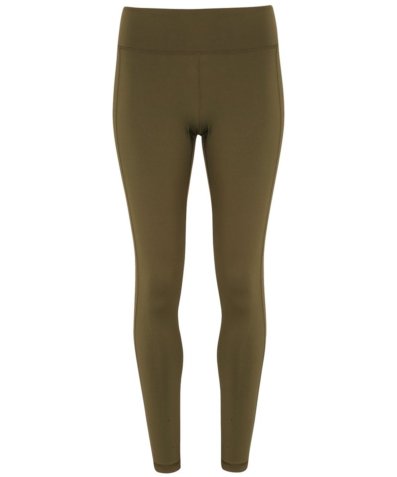 Women's Tridri Performance Leggings in Olive by TriDri — Custom branded clothing by Print Press, featuring premium embroidery produced in our specialist print lab in the UK.