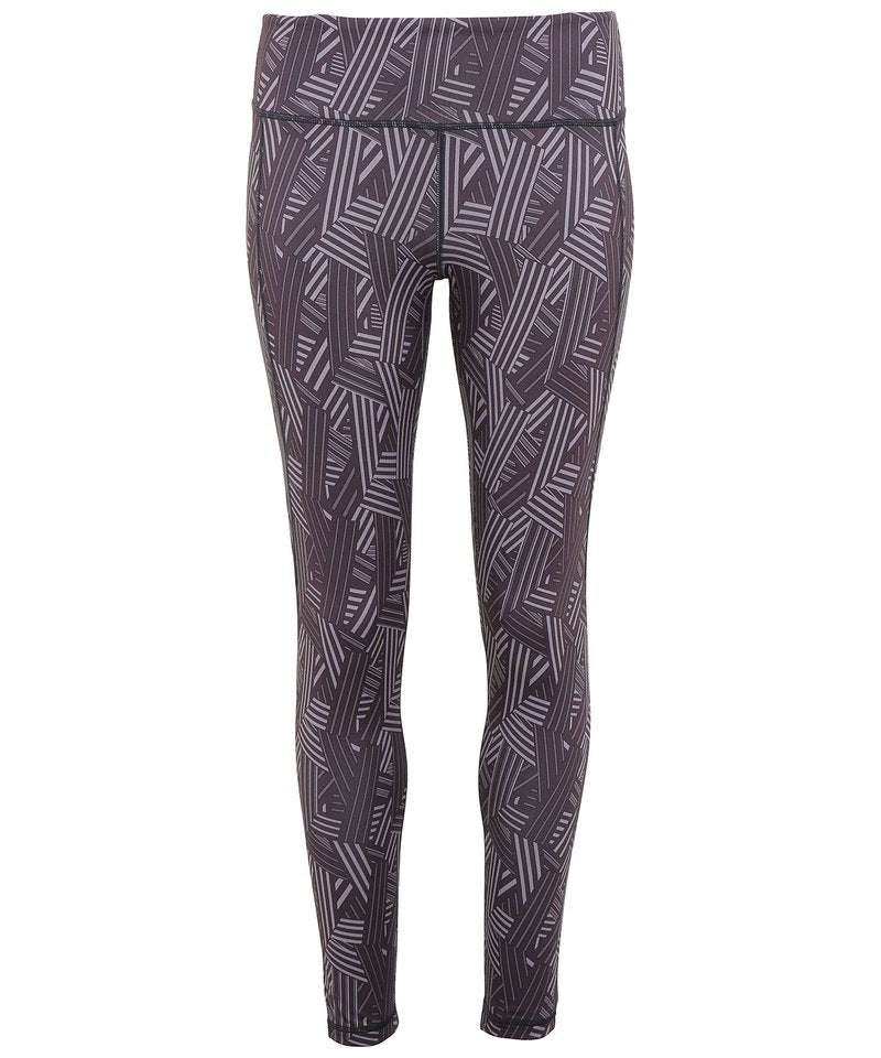 Women's Tridri Performance Crossline Leggings Full-Length in Charcoal by TriDri — Custom branded clothing by Print Press, featuring premium embroidery produced in our specialist print lab in the UK.