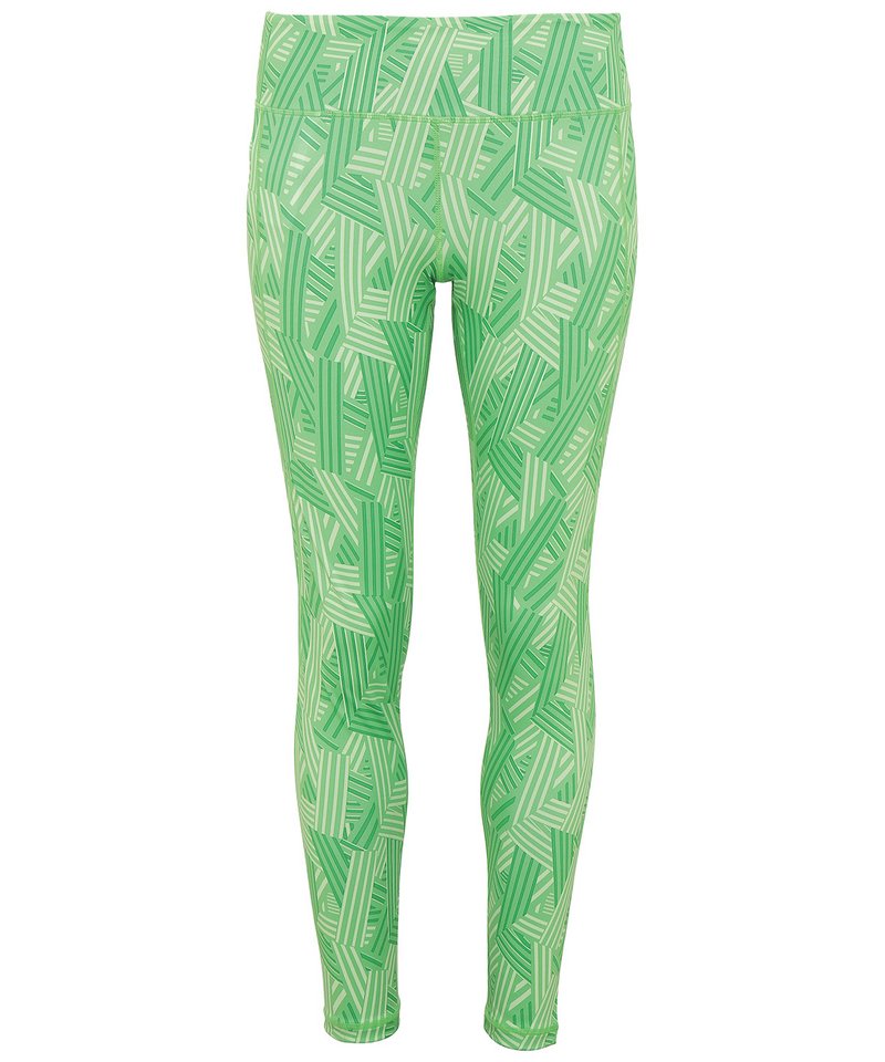 Women's Tridri Performance Crossline Leggings Full-Length in Green by TriDri — Custom branded clothing by Print Press, featuring premium embroidery produced in our specialist print lab in the UK.