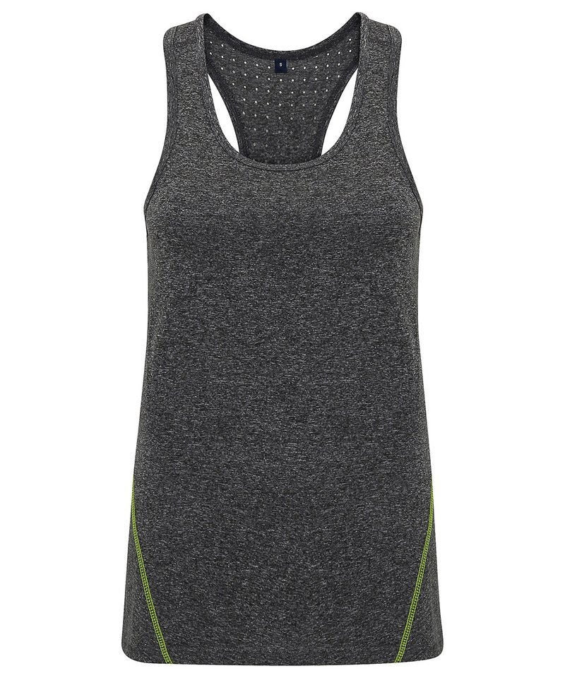 Women's Tridri 'Laser Cut' Vest in Black Melange by TriDri — Custom branded clothing by Print Press, featuring premium embroidery produced in our specialist print lab in the UK.