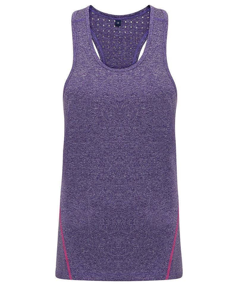 Women's Tridri 'Laser Cut' Vest in Purple Melange by TriDri — Custom branded clothing by Print Press, featuring premium embroidery produced in our specialist print lab in the UK.