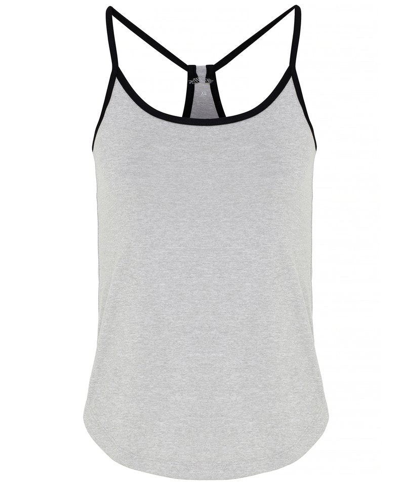 Women's Tridri Yoga Vest in Silver Melange Black by TriDri — Custom branded clothing by Print Press, featuring premium embroidery produced in our specialist print lab in the UK.