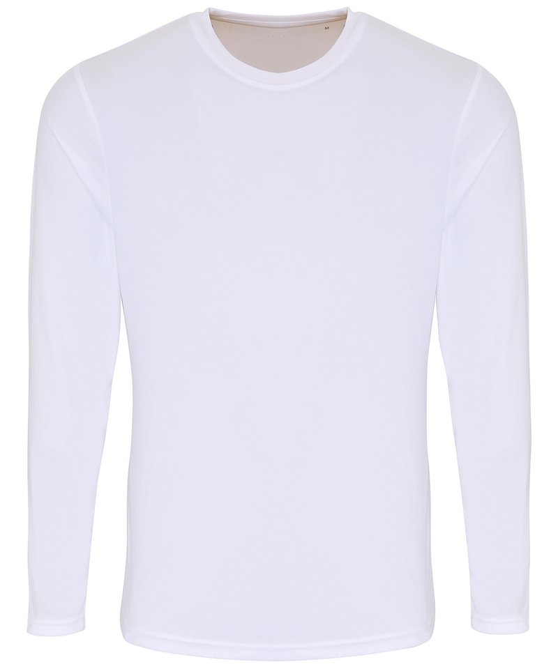 Tridri Long Sleeve Performance T-Shirt in White by TriDri — Custom branded clothing by Print Press, featuring premium embroidery produced in our specialist print lab in the UK.