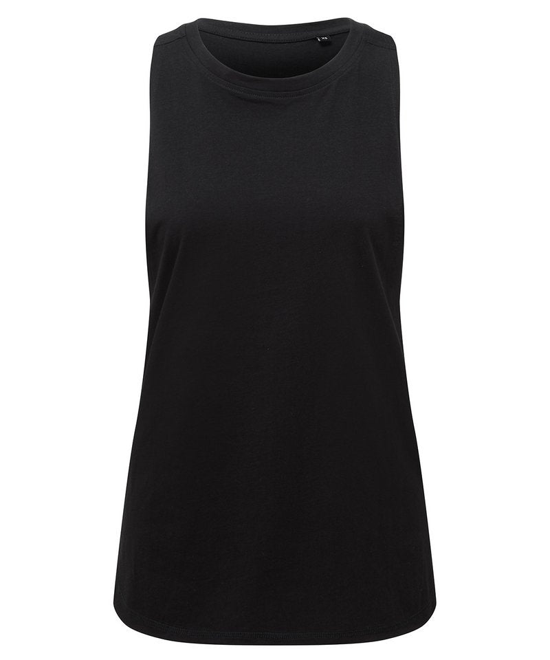 Women's Tridri Organic Tank Top in Black by TriDri — Custom branded clothing by Print Press, featuring premium embroidery produced in our specialist print lab in the UK.