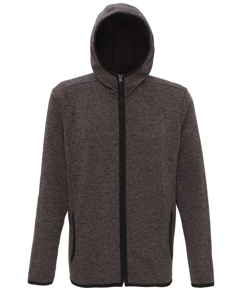 Tridri Melange Knit Fleece Jacket in Charcoal Black Fleck by TriDri — Custom branded clothing by Print Press, featuring premium embroidery produced in our specialist print lab in the UK.
