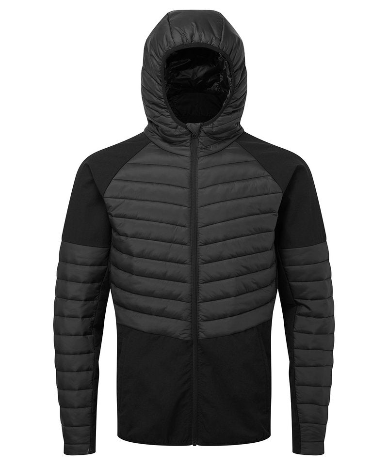 Men's Tridri Insulated Hybrid Jacket in Black by TriDri — Custom branded clothing by Print Press, featuring premium embroidery produced in our specialist print lab in the UK.
