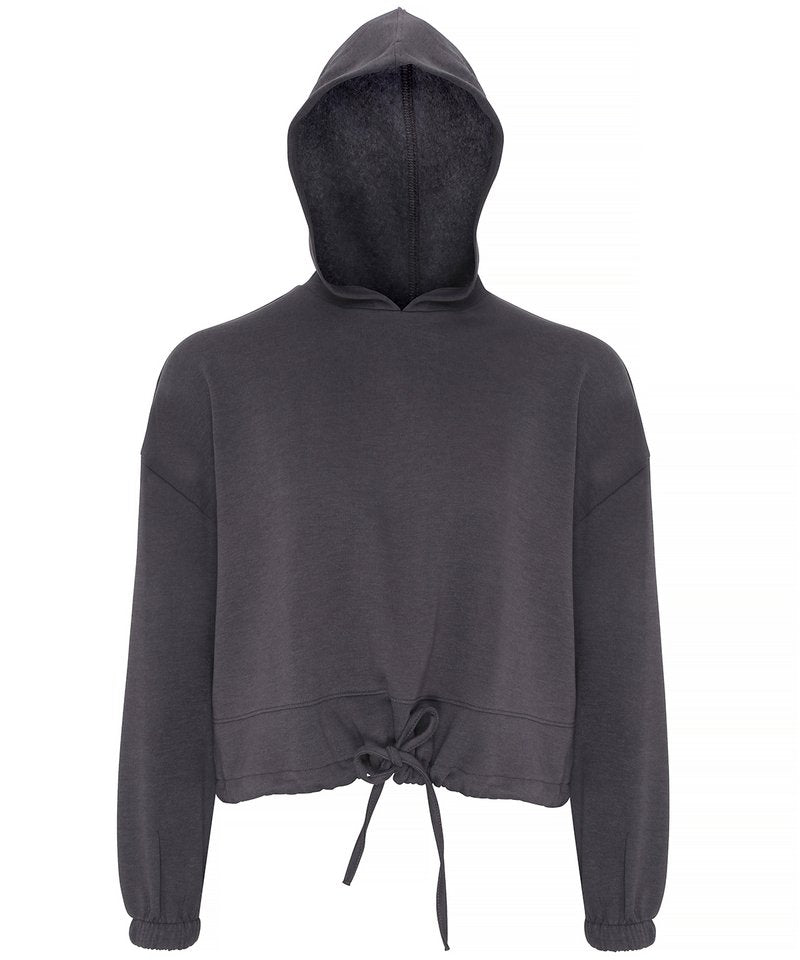 Women's Tridri Cropped Oversize Hoodie in Charcoal by TriDri — Custom branded clothing by Print Press, featuring premium embroidery produced in our specialist print lab in the UK.