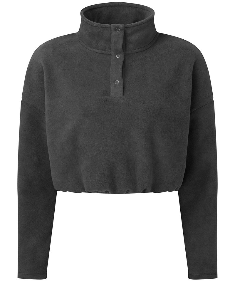 Women's Tridri Cropped Fleece in Charcoal by TriDri — Custom branded clothing by Print Press, featuring premium embroidery produced in our specialist print lab in the UK.