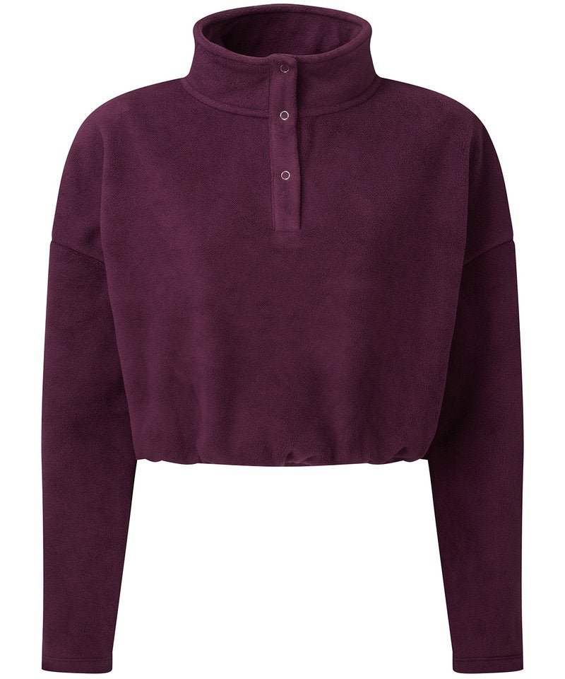 Women's Tridri Cropped Fleece in Mulberry by TriDri — Custom branded clothing by Print Press, featuring premium embroidery produced in our specialist print lab in the UK.