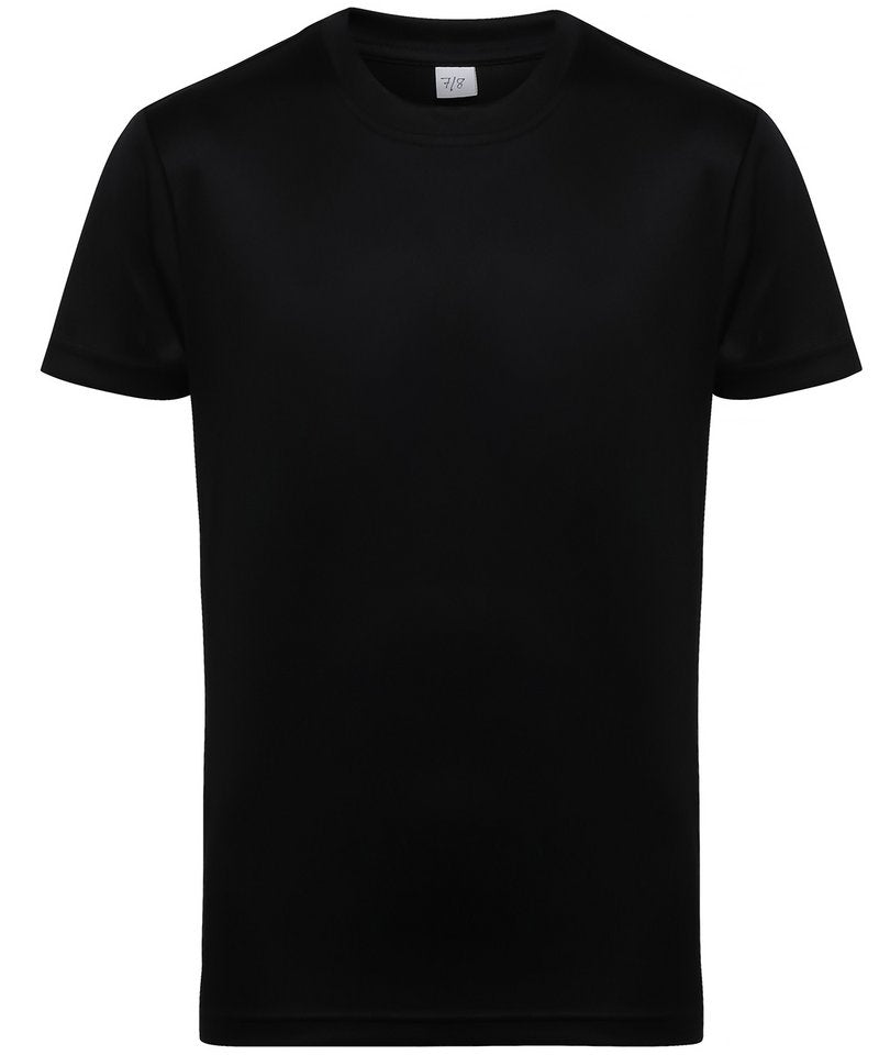 Kids Tridri Performance T-Shirt in Black by TriDri — Custom branded clothing by Print Press, featuring premium embroidery produced in our specialist print lab in the UK.