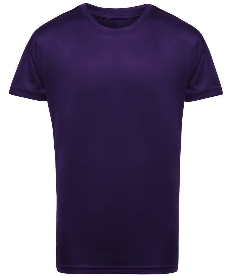 Kids Tridri Performance T-Shirt in Bright Purple by TriDri — Custom branded clothing by Print Press, featuring premium embroidery produced in our specialist print lab in the UK.