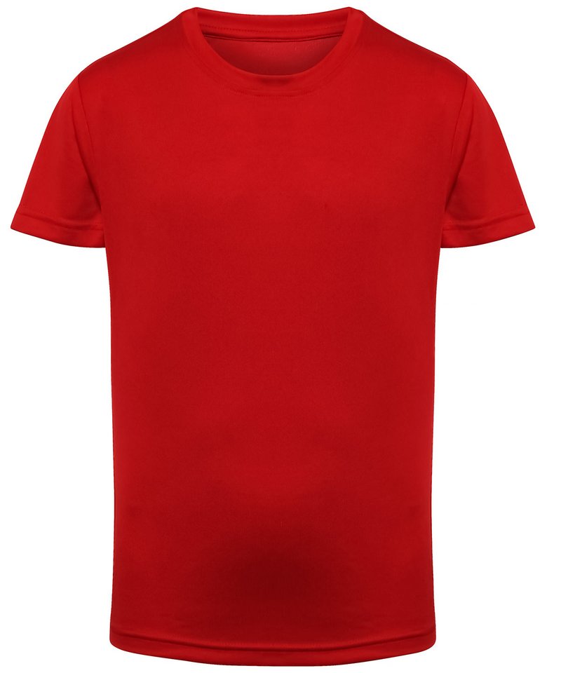 Kids Tridri Performance T-Shirt in Fire Red by TriDri — Custom branded clothing by Print Press, featuring premium embroidery produced in our specialist print lab in the UK.
