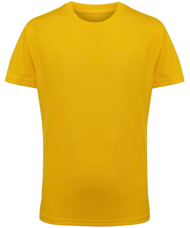 Kids Tridri Performance T-Shirt in Sun Yellow by TriDri — Custom branded clothing by Print Press, featuring premium embroidery produced in our specialist print lab in the UK.