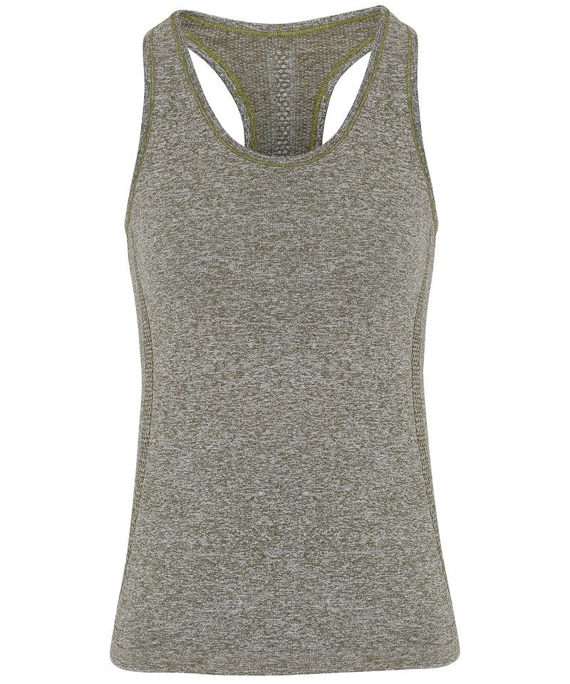 Women's Tridri Seamless '3D Fit' Multi-Sport Sculpt Vest in Olive by TriDri — Custom branded clothing by Print Press, featuring premium embroidery produced in our specialist print lab in the UK.