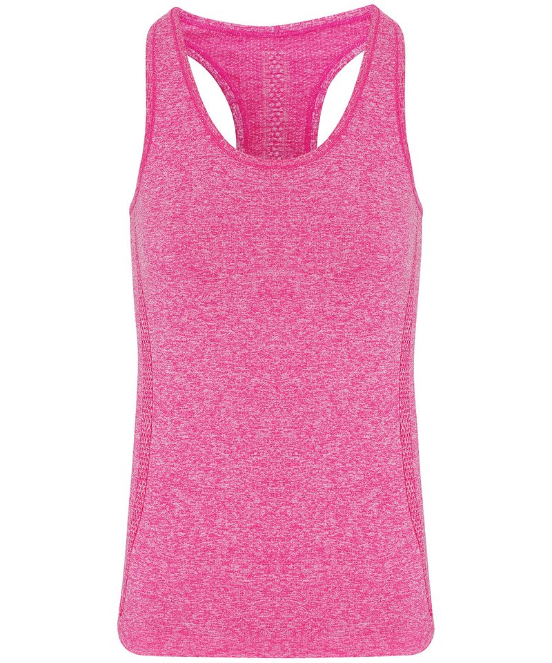 Women's Tridri Seamless '3D Fit' Multi-Sport Sculpt Vest in Pink by TriDri — Custom branded clothing by Print Press, featuring premium embroidery produced in our specialist print lab in the UK.