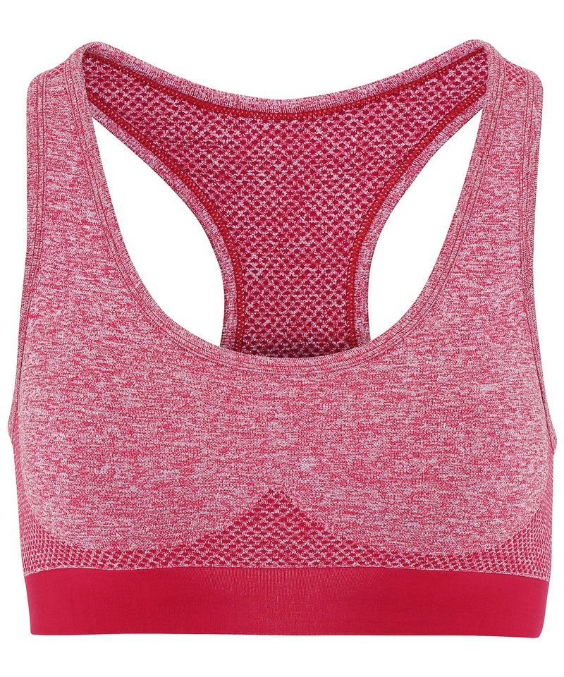 Tridri Seamless '3D Fit' Multi-Sport Sculpt Bra in Burgundy by TriDri — Custom branded clothing by Print Press, featuring premium embroidery produced in our specialist print lab in the UK.