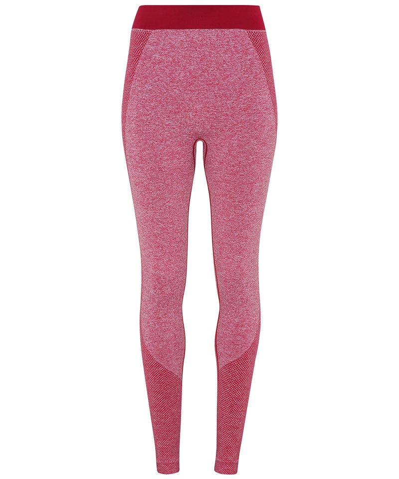 Women's Tridri Seamless '3D Fit' Multi-Sport Sculpt Leggings in Burgundy by TriDri — Custom branded clothing by Print Press, featuring premium embroidery produced in our specialist print lab in the UK.