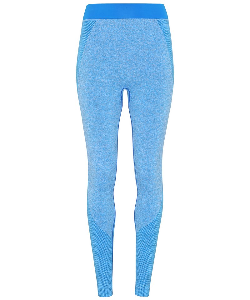 Women's Tridri Seamless '3D Fit' Multi-Sport Sculpt Leggings in Sapphire by TriDri — Custom branded clothing by Print Press, featuring premium embroidery produced in our specialist print lab in the UK.