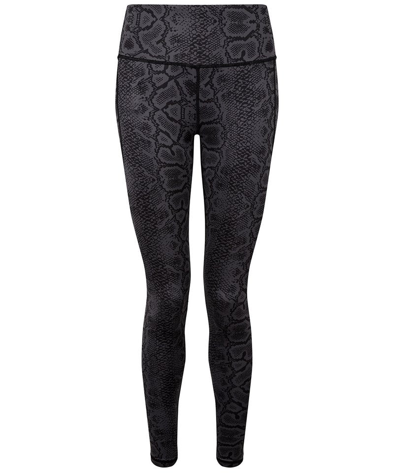 Women's Tridri Performance Animal Printed Leggings in Snake Black by TriDri — Custom branded clothing by Print Press, featuring premium embroidery produced in our specialist print lab in the UK.