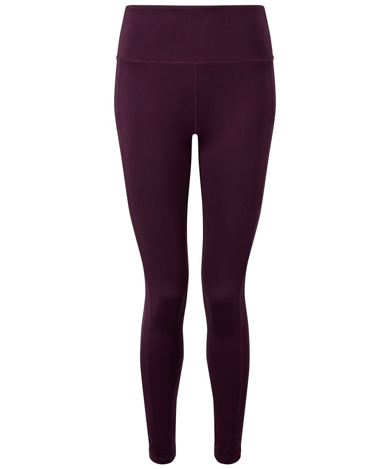 Women's Tridri Performance Compression Leggings in Mulberry by TriDri — Custom branded clothing by Print Press, featuring premium embroidery produced in our specialist print lab in the UK.
