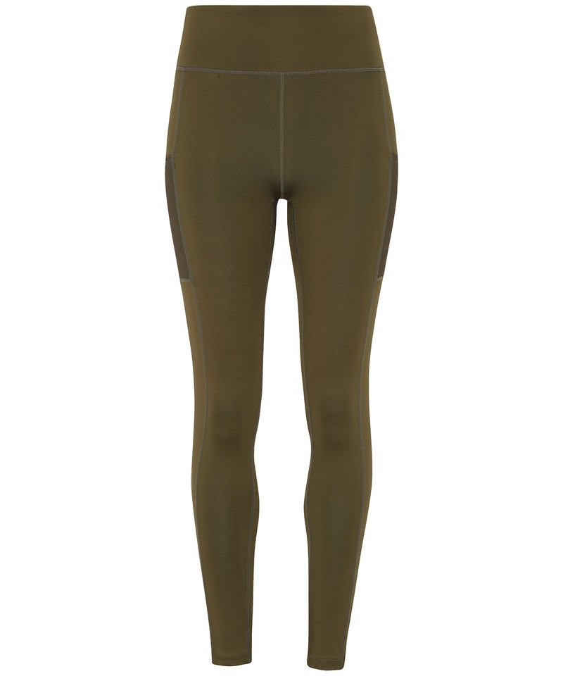 Women's Tridri Performance Compression Leggings in Olive by TriDri — Custom branded clothing by Print Press, featuring premium embroidery produced in our specialist print lab in the UK.