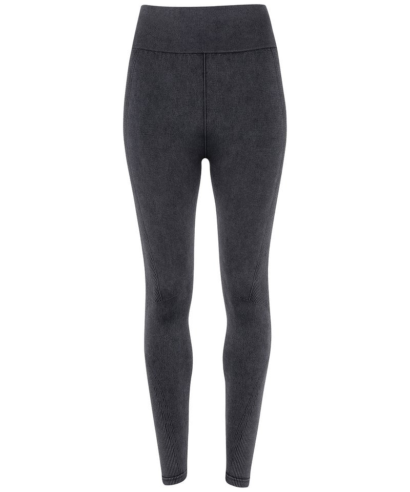 Women's Tridri Seamless '3D Fit' Multi-Sport Denim Look Leggings in Black Denim by TriDri — Custom branded clothing by Print Press, featuring premium embroidery produced in our specialist print lab in the UK.