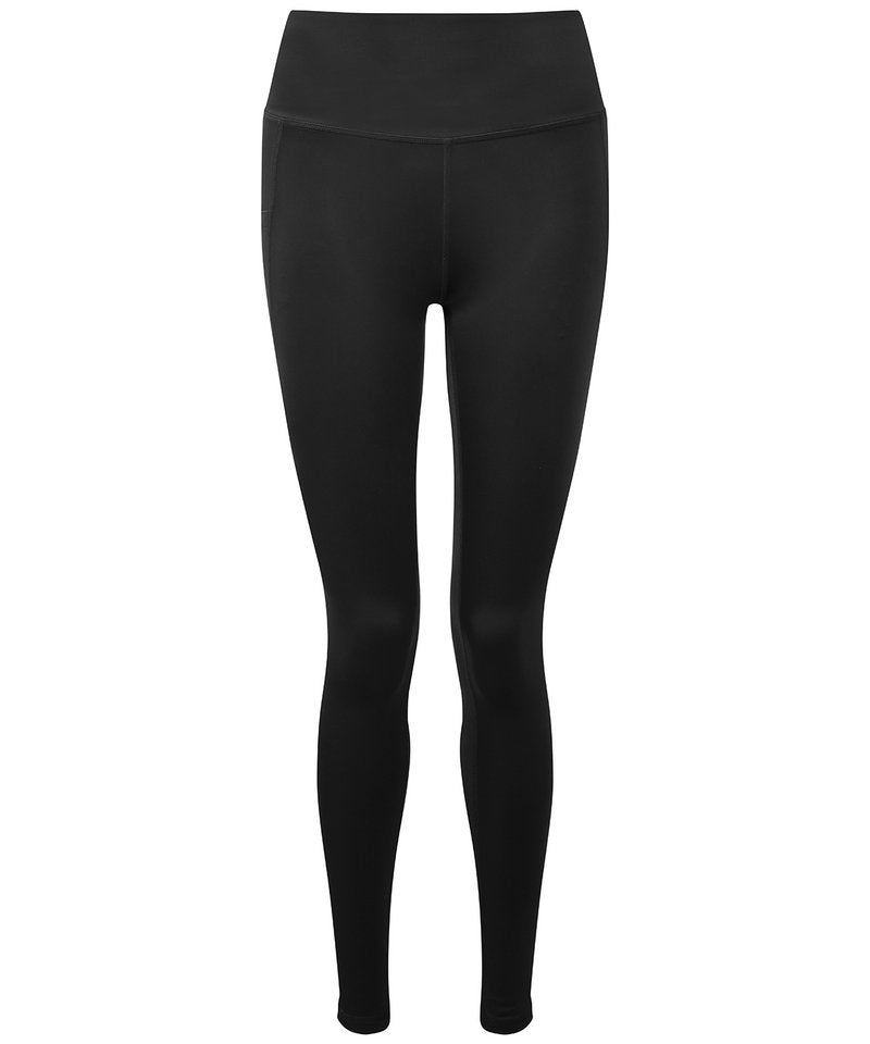 Women's Tridri High-Shine Leggings in Black by TriDri — Custom branded clothing by Print Press, featuring premium embroidery produced in our specialist print lab in the UK.