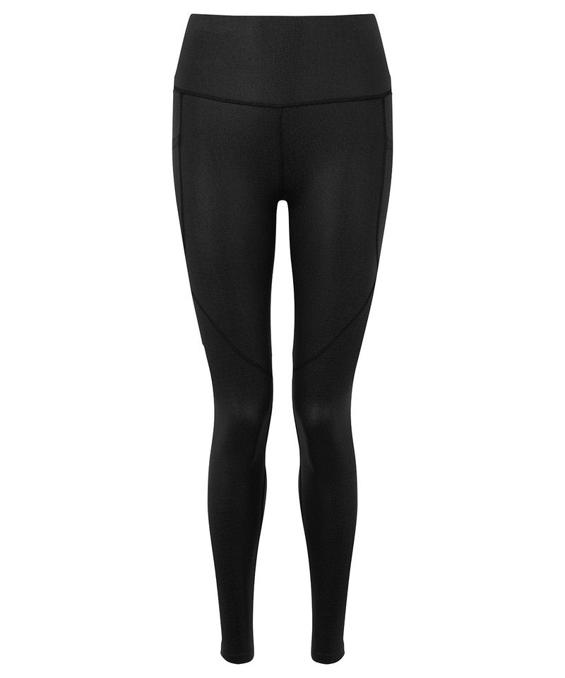 Women's Tridri Embossed Hourglass Leggings in Black by TriDri — Custom branded clothing by Print Press, featuring premium embroidery produced in our specialist print lab in the UK.