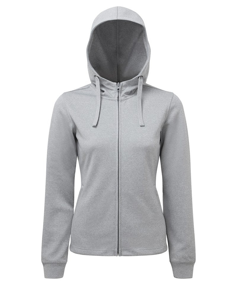 Women's Tridri Spun Dyed Hoodie in Grey Melange by TriDri — Custom branded clothing by Print Press, featuring premium embroidery produced in our specialist print lab in the UK.