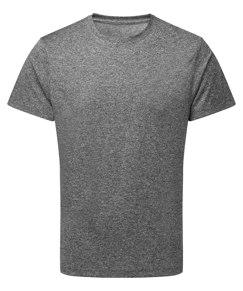 Tridri Recycled Performance T-Shirt in Black Melange by TriDri — Custom branded clothing by Print Press, featuring premium embroidery produced in our specialist print lab in the UK.