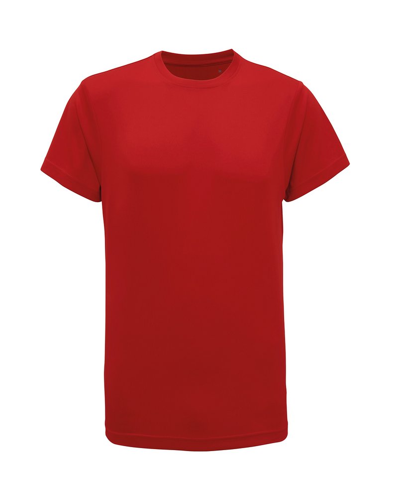 Tridri Recycled Performance T-Shirt in Fire Red by TriDri — Custom branded clothing by Print Press, featuring premium embroidery produced in our specialist print lab in the UK.